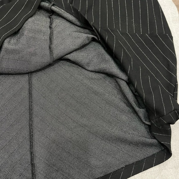 [3/40/US:L]NOR Denmark Black Long Sleeve Asymmetrical Striped Baggy Dress Funky - Picture 3 of 11